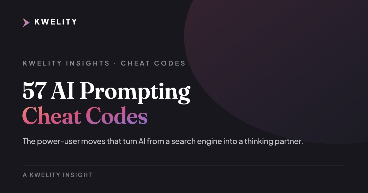 57 Prompting Cheat Codes, free guide
